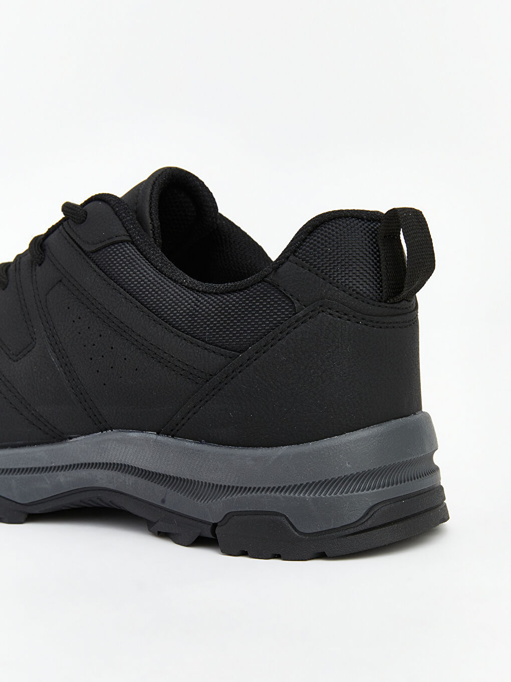 Siyah Bağcıklı Erkek Trekking Spor Ayakkabı-4