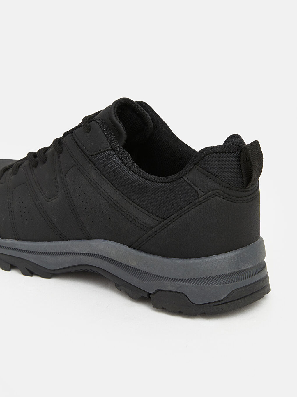 Siyah Bağcıklı Erkek Trekking Spor Ayakkabı-4