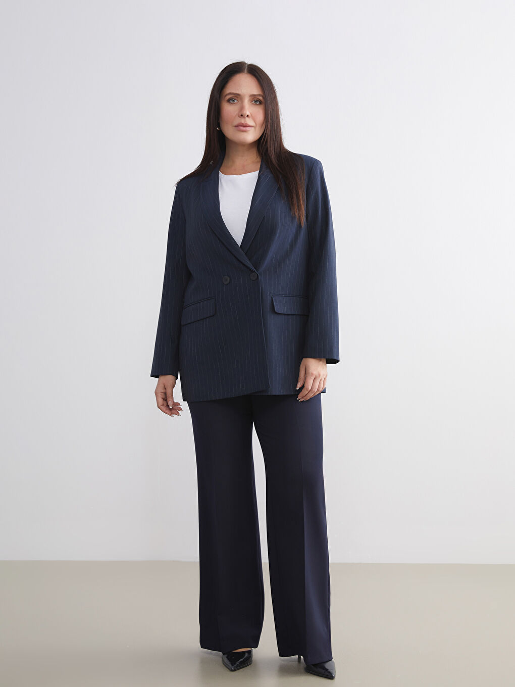 Striped Women's Blazer Jacket-5