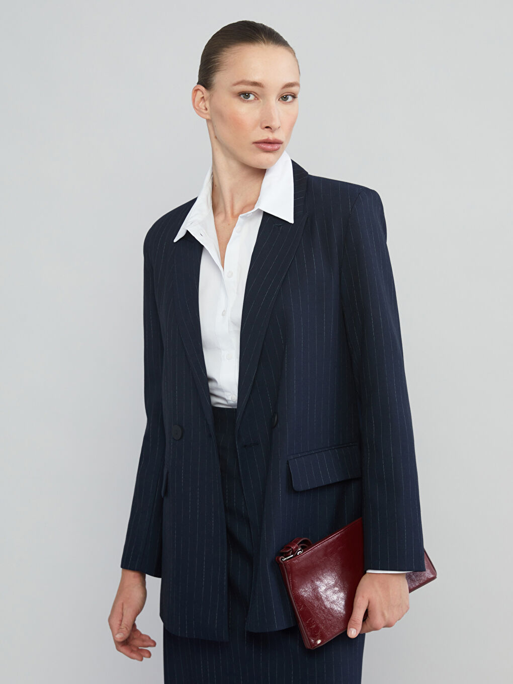 Striped Women's Blazer Jacket-2