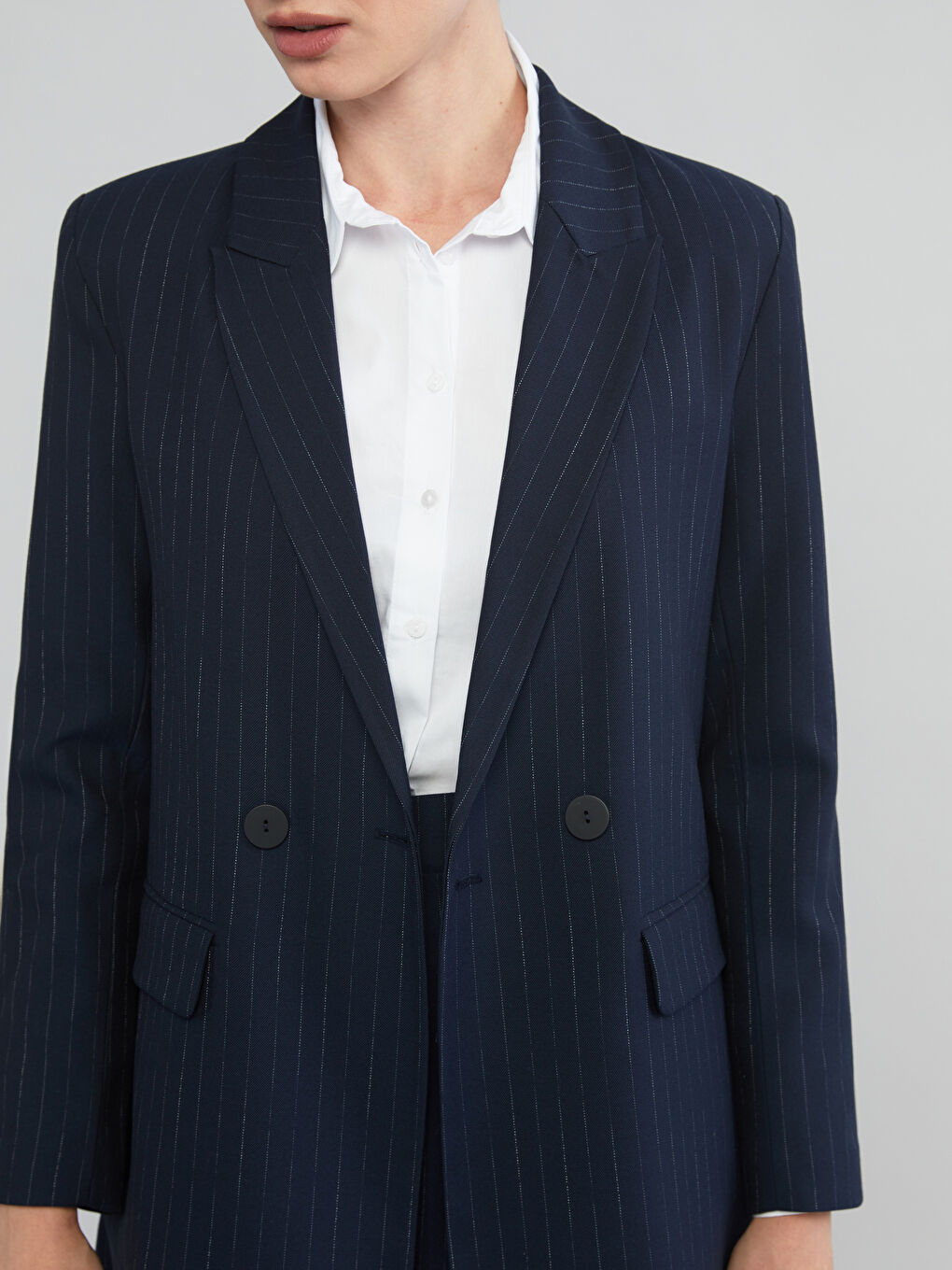 Striped Women's Blazer Jacket-3