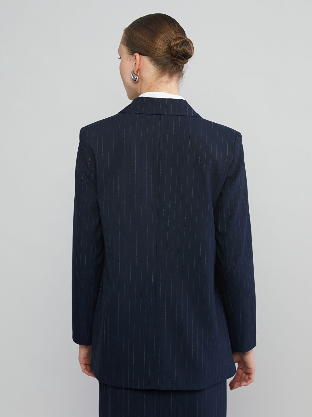 Striped Women's Blazer Jacket-4