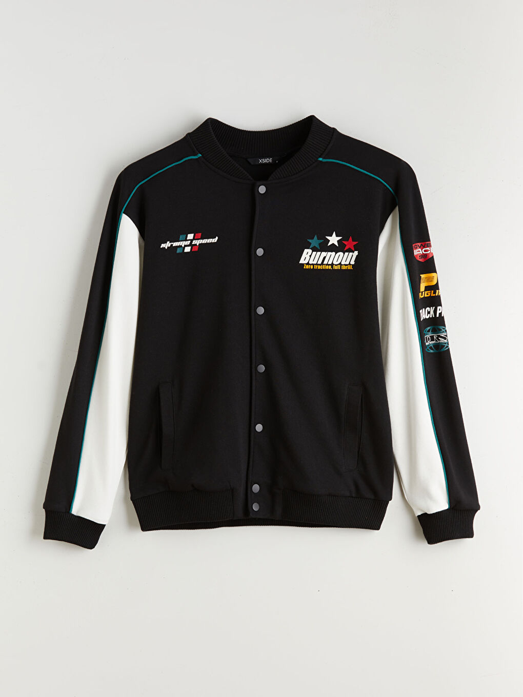 Regular Fit Long Sleeve Men's College Jacket-4