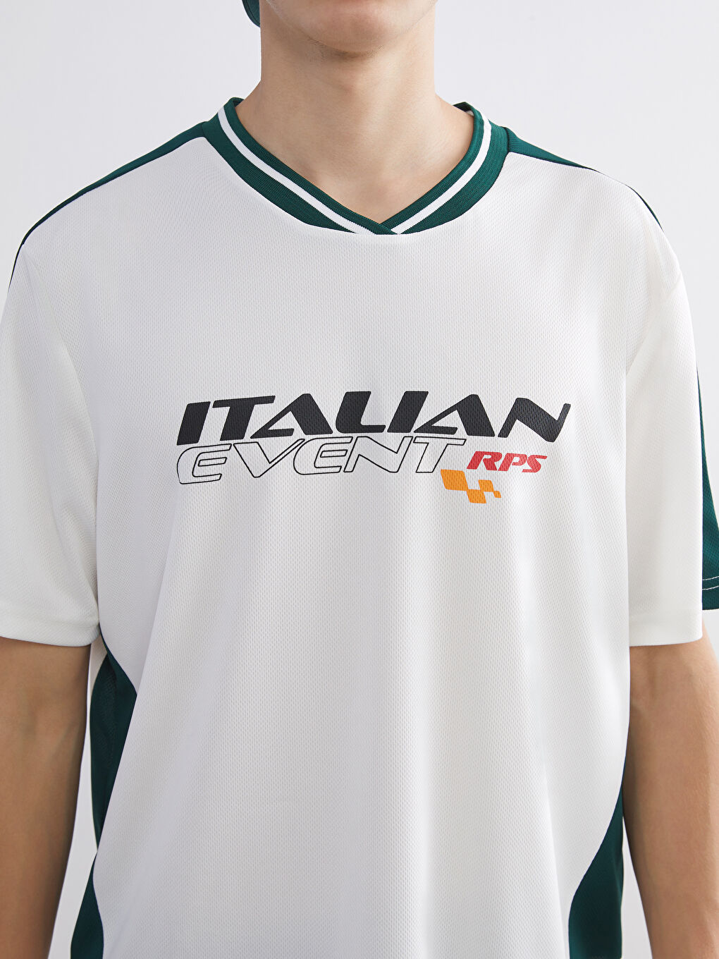 V Neck Printed Men's T-Shirt-5