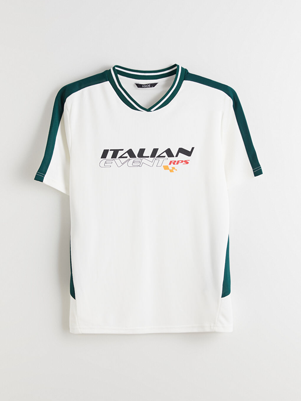 V Neck Printed Men's T-Shirt-8