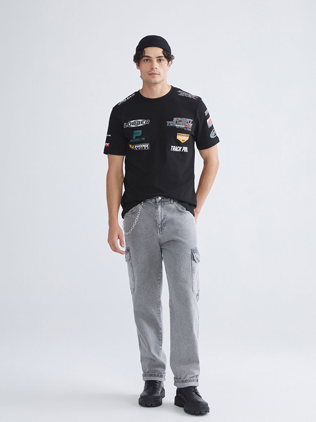 Crew Neck Printed Jersey Men's T-Shirt-1