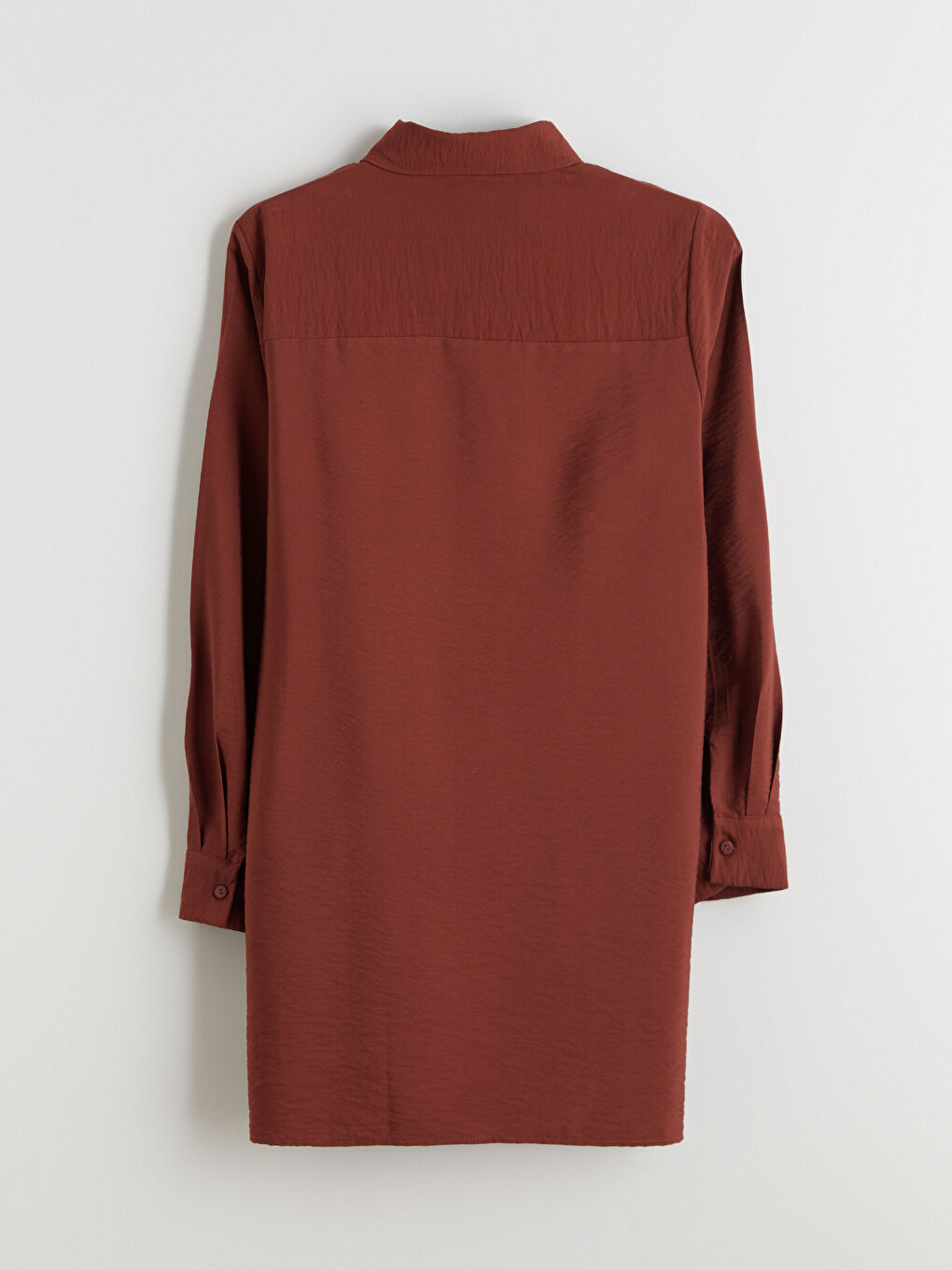 Kahverengi Beli Bağlamalı Kadın Gömlek Tunik-7