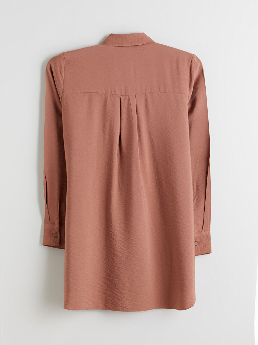 Kahverengi Dokulu Kadın Gömlek Tunik-4