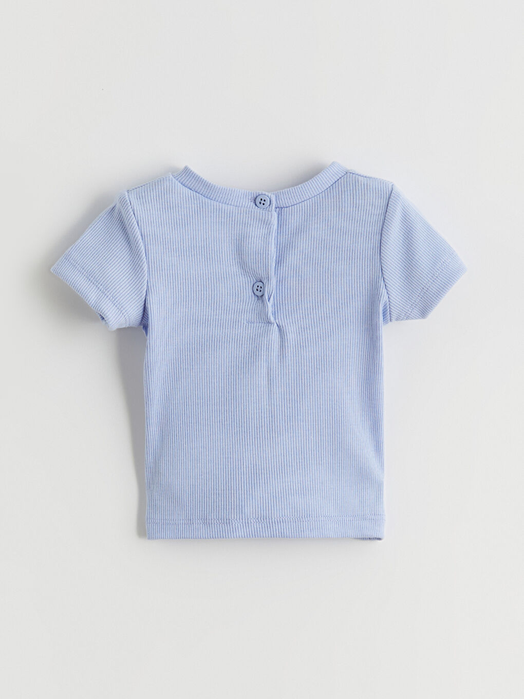 Mavi Bisiklet Yaka Kız Bebek Tişört ve Tayt 2'li-3