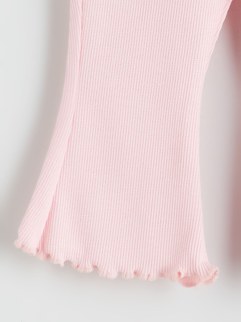 Pembe Beli Lastikli Kız Bebek Tayt 2'li-2