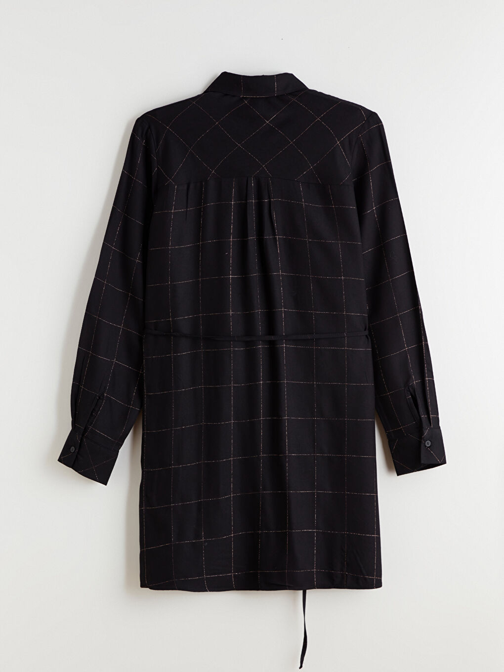 Plaid Women's Shirt Tunic-5