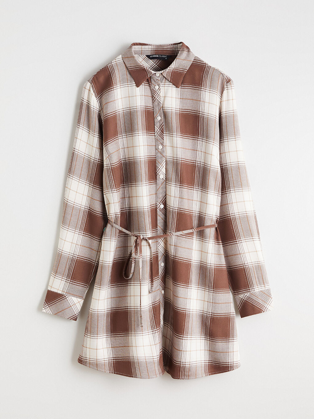 Plaid Women's Shirt Tunic-4