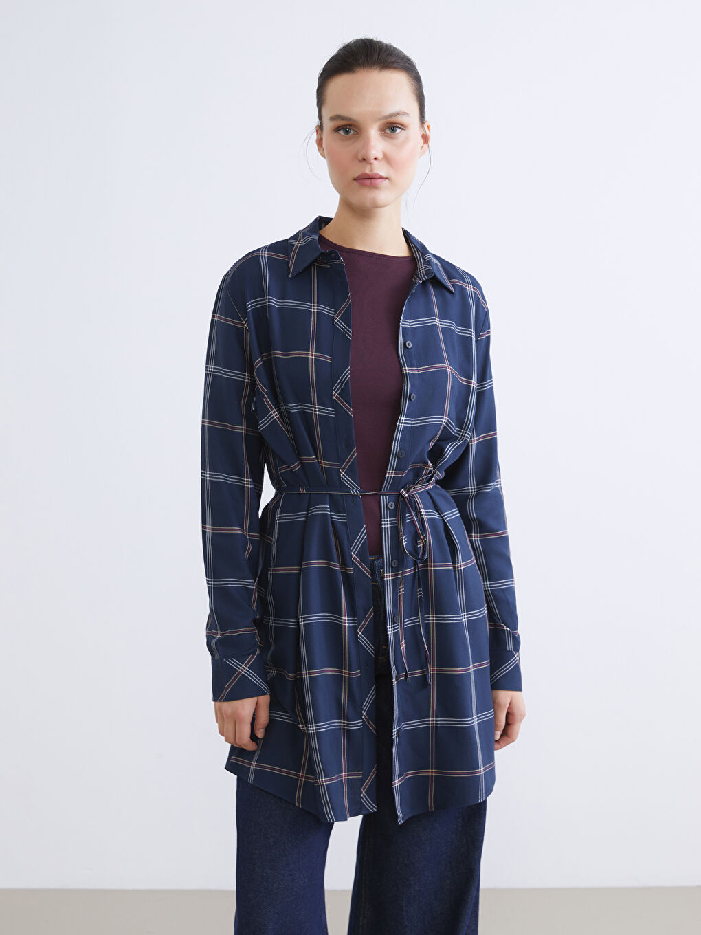 Plaid Women's Shirt Tunic