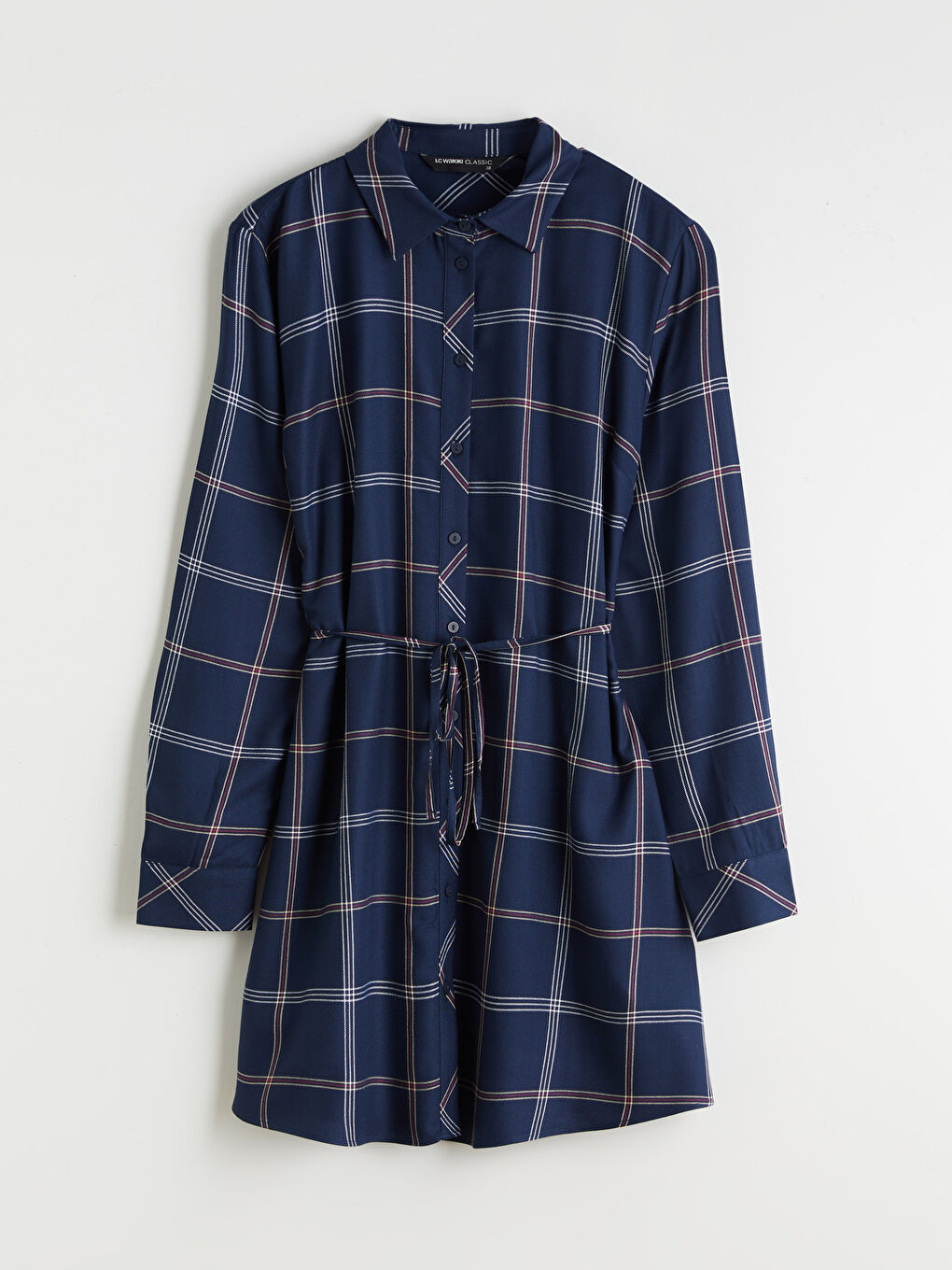 Plaid Women's Shirt Tunic-4