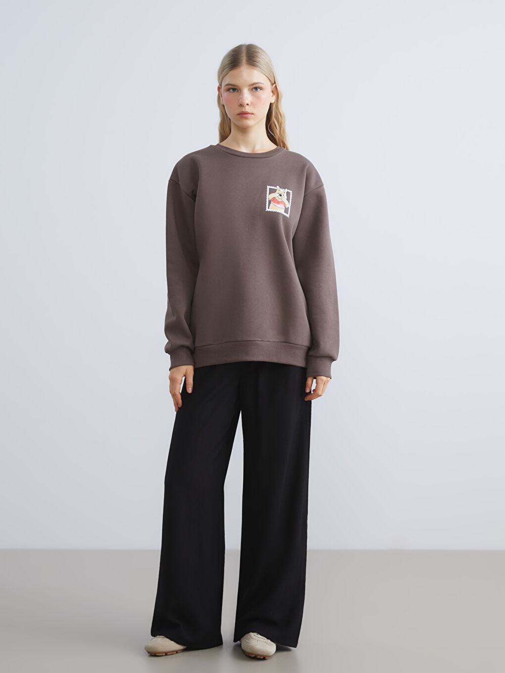 Woman BROWN Sweatshirt-1