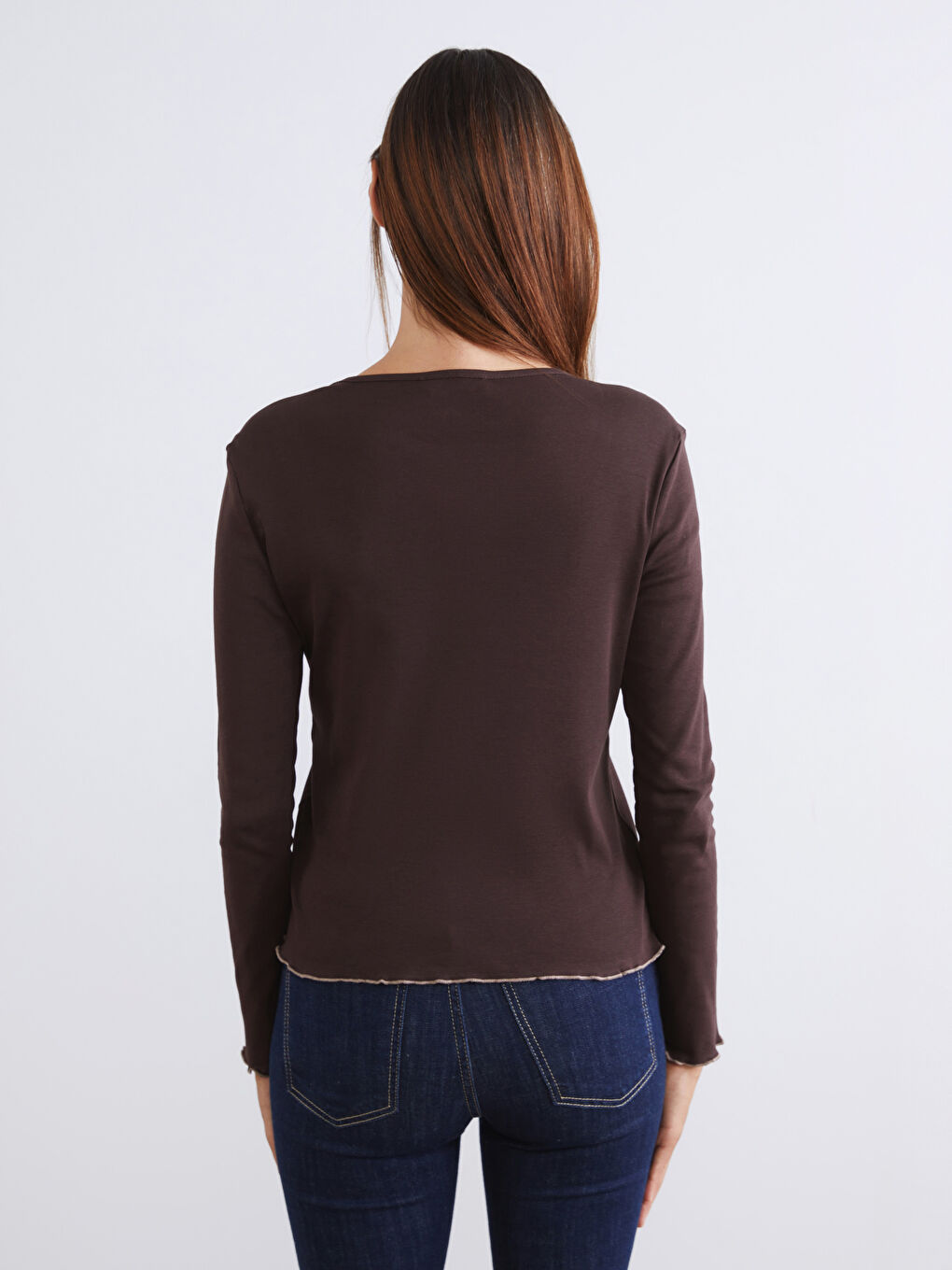 Bej Bisiklet Yaka Kadın Body 2'li-7