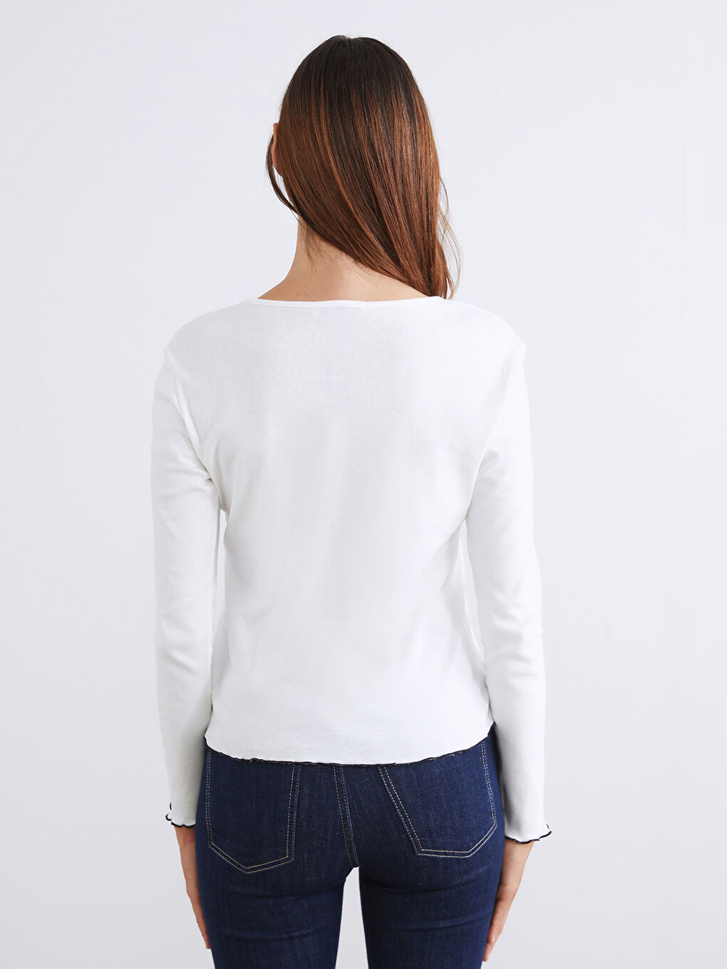 Siyah Bisiklet Yaka Kadın Body 2'li-6