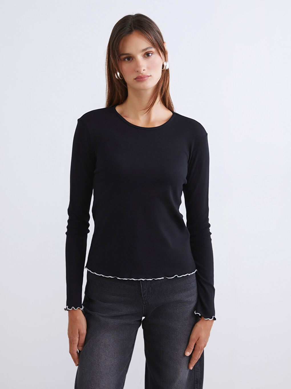 Bordo Bisiklet Yaka Kadın Body 2'li-1