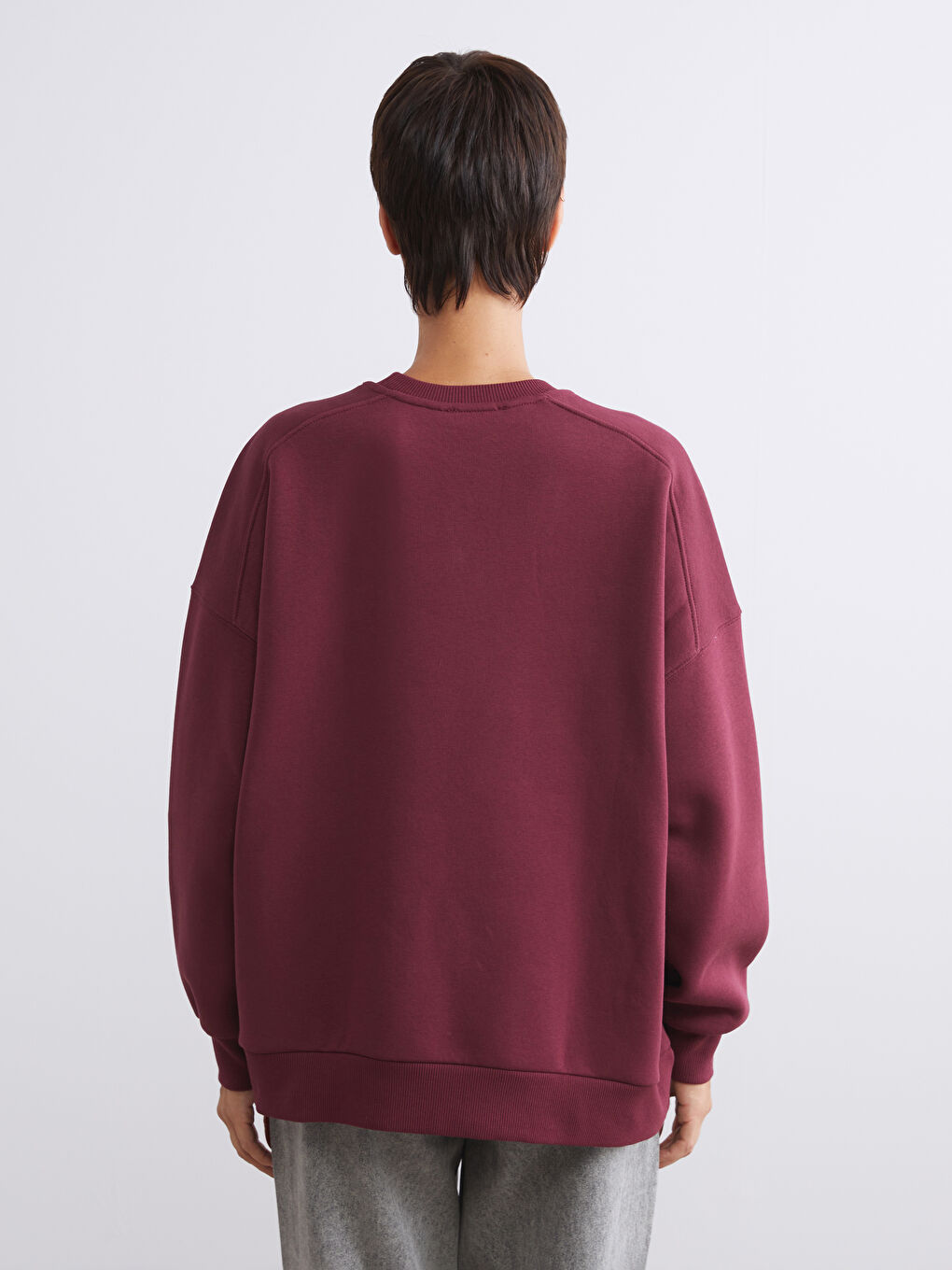 Printed Oversize Women's Thick Sweatshirt-3