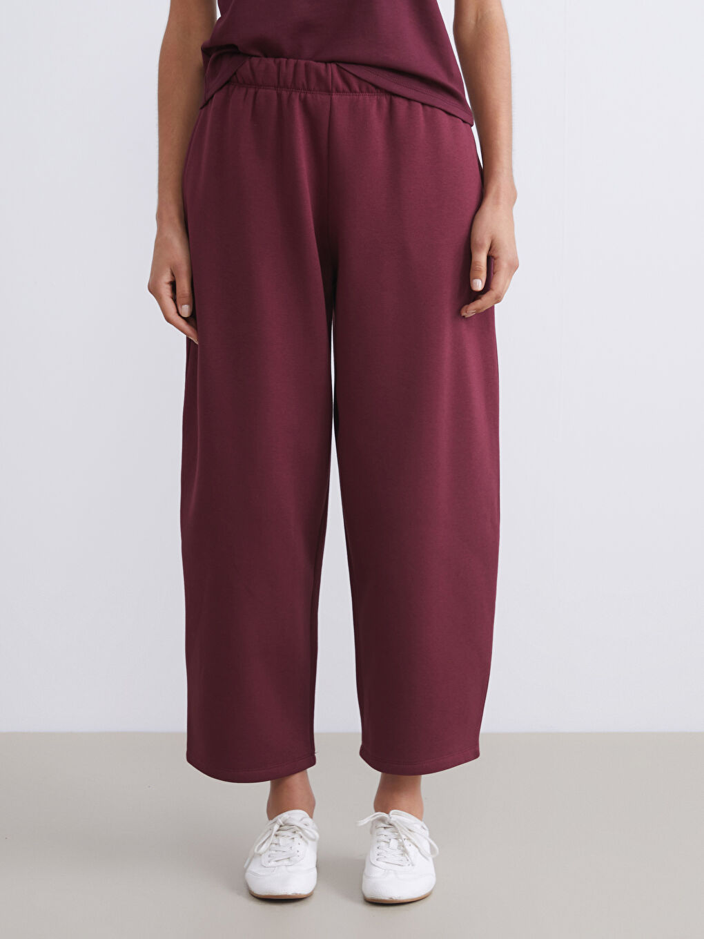 Elasticated Waist Women's Thick Sweatpants-1