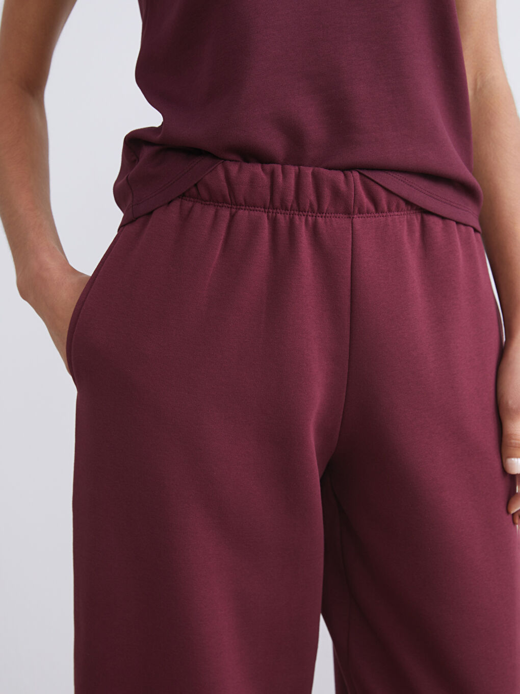 Elasticated Waist Women's Thick Sweatpants-2