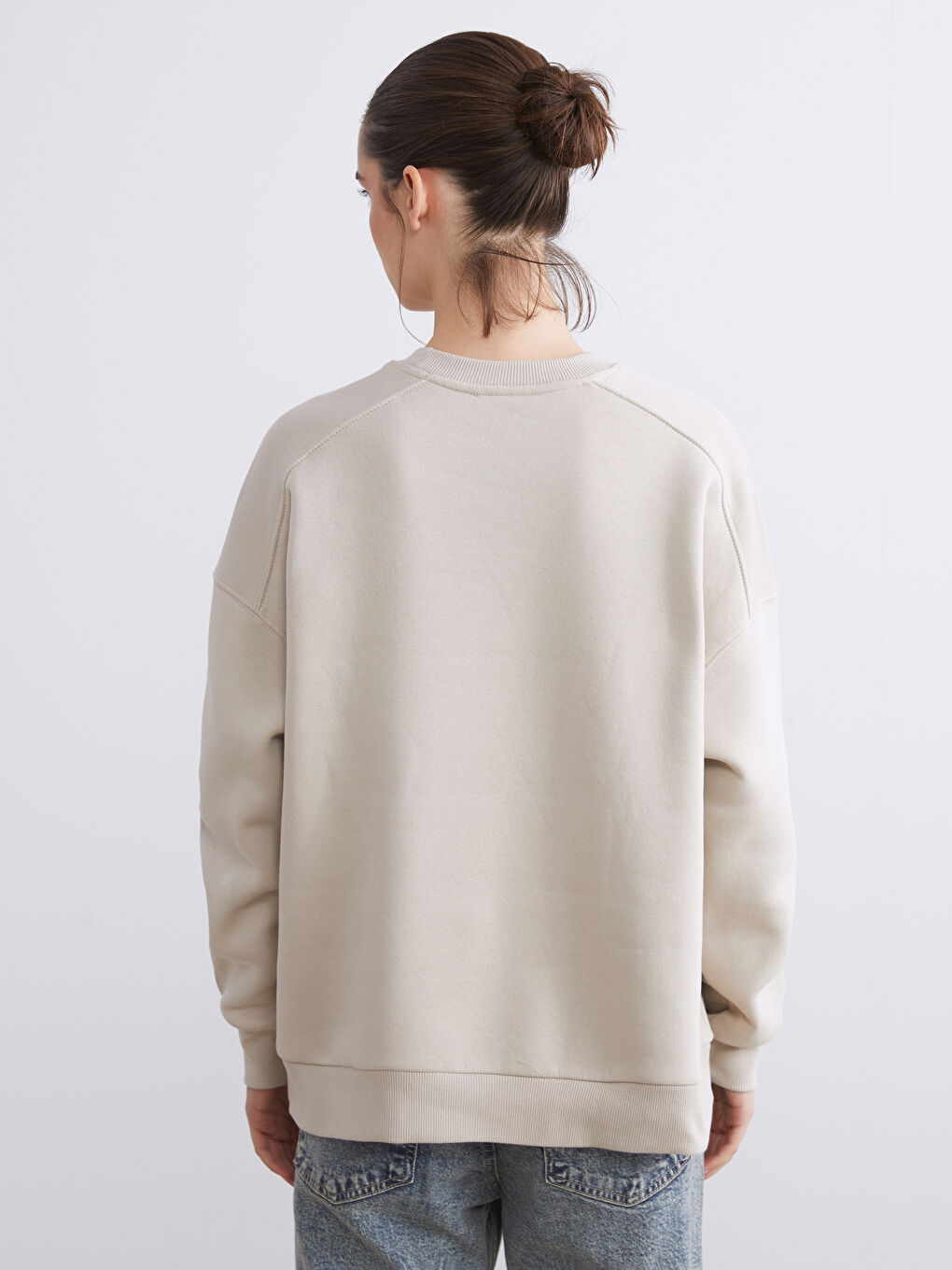 Printed Oversize Women's Thick Sweatshirt-3