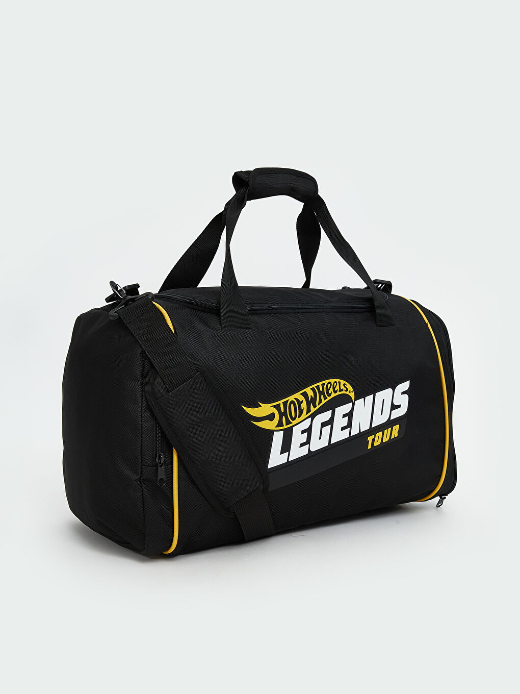 Siyah Hot Wheels Baskılı Erkek Çocuk Spor Çantası-1