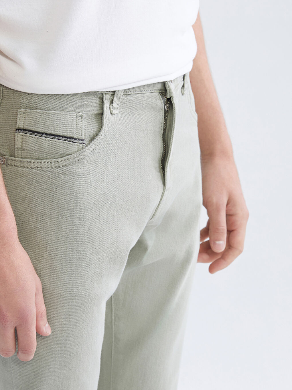 Yeşil 750 Slim Fit Erkek Jean Pantolon-2