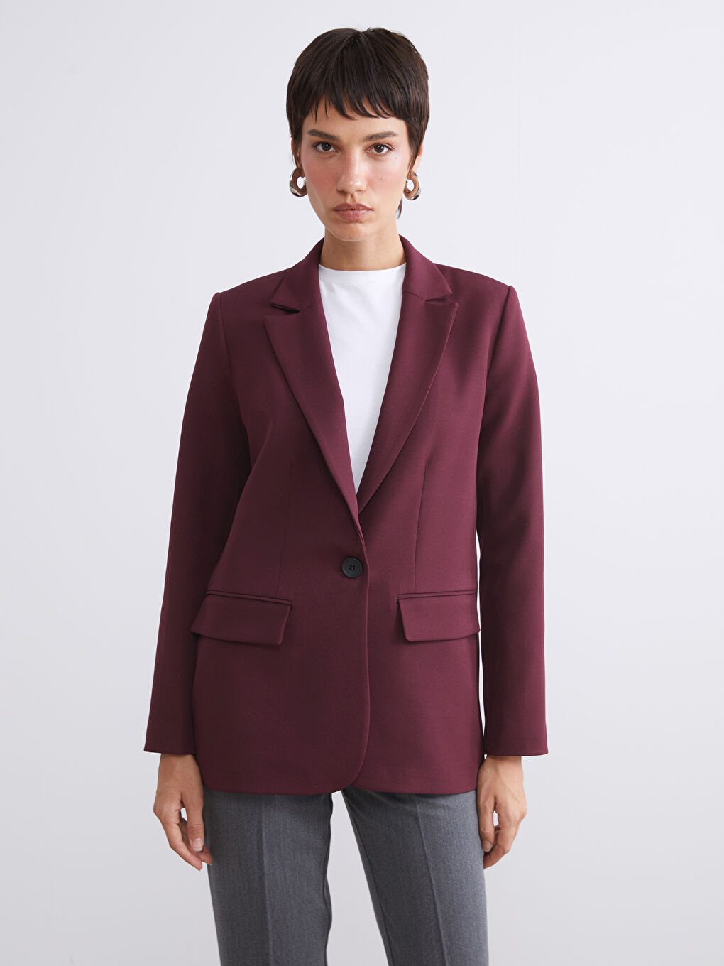 Crepe Women's Blazer Jacket