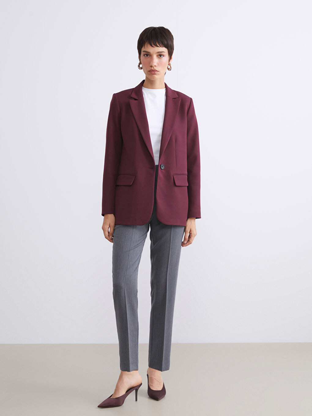 Crepe Women's Blazer Jacket-1