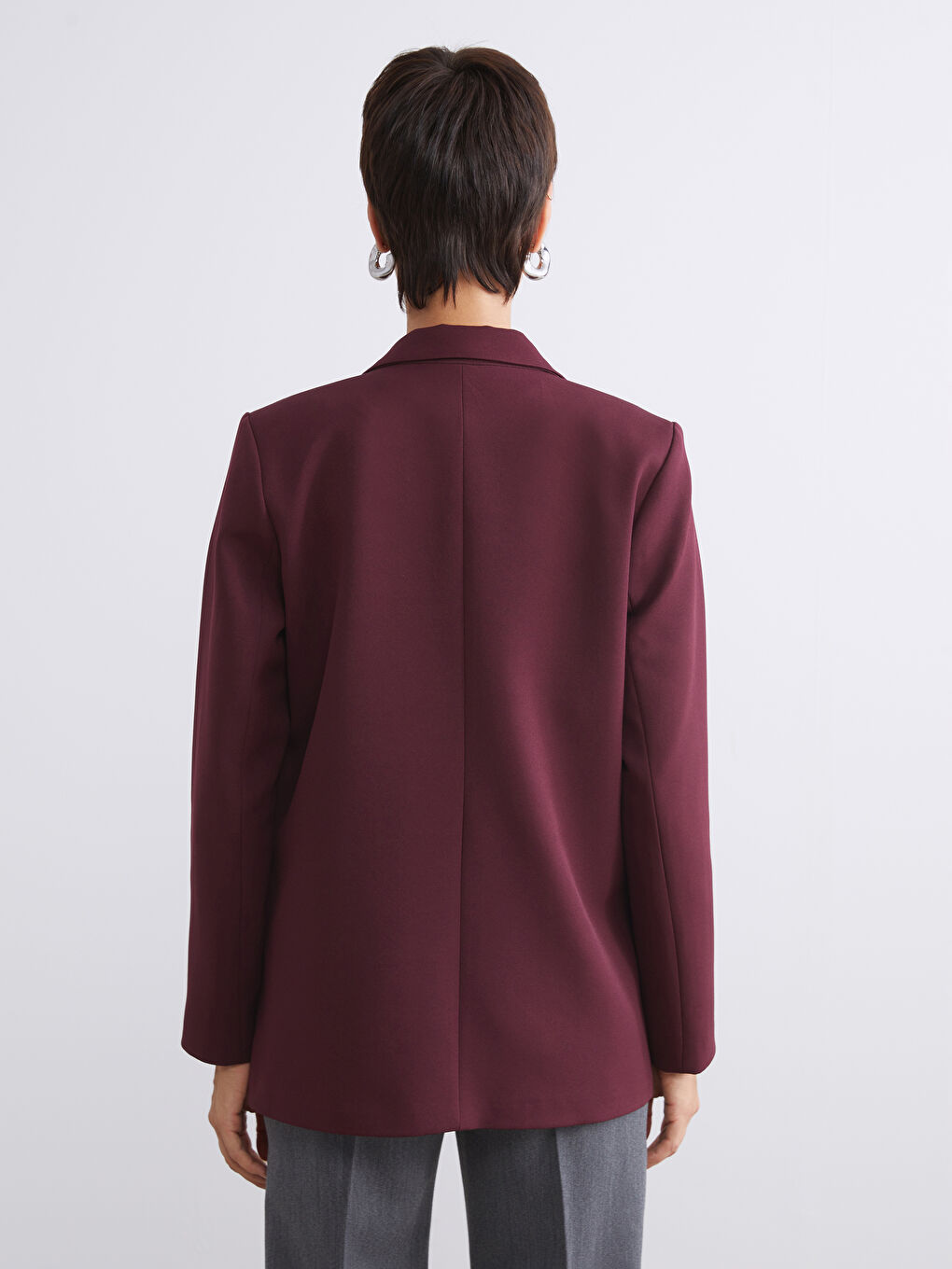 Crepe Women's Blazer Jacket-4