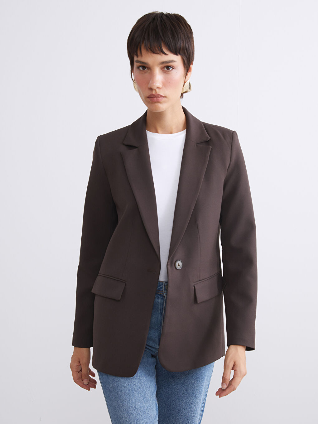 Ženska blazer jakna od krepa
