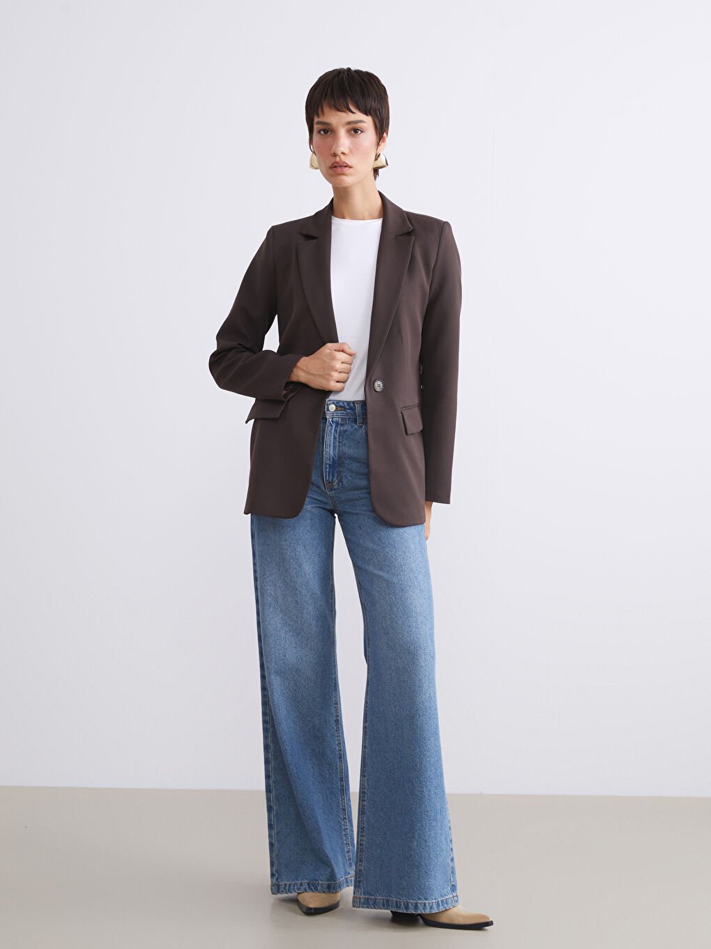 Ženska blazer jakna od krepa-1