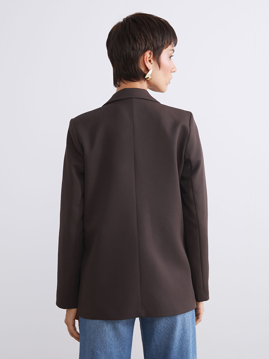 Ženska blazer jakna od krepa-4