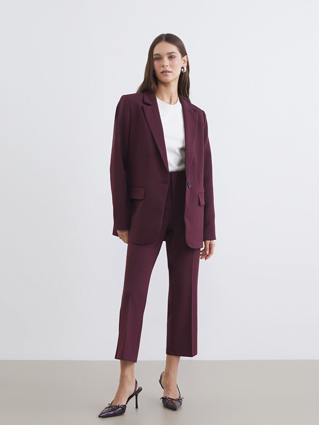 Crepe Women's Blazer Jacket-2