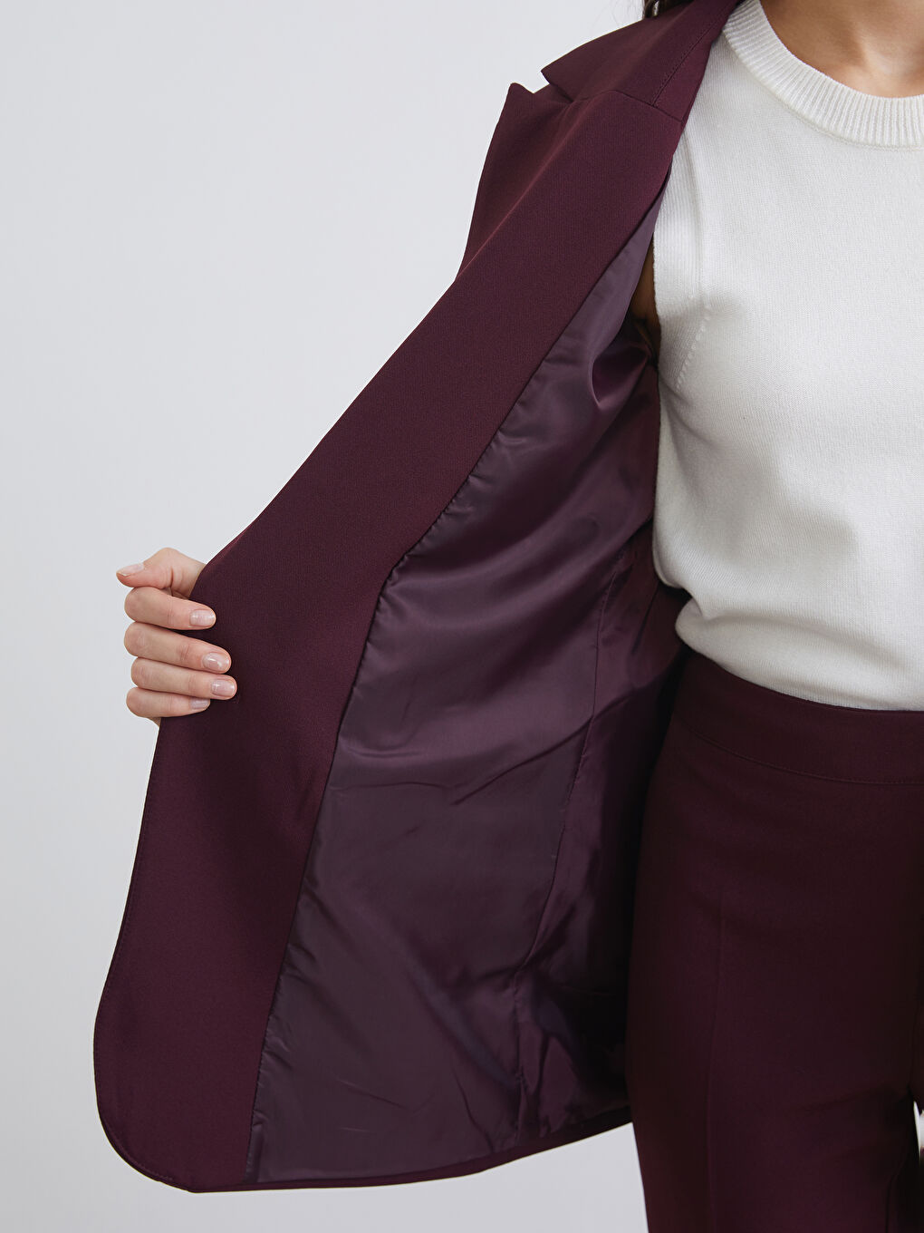 Crepe Women's Blazer Jacket-4