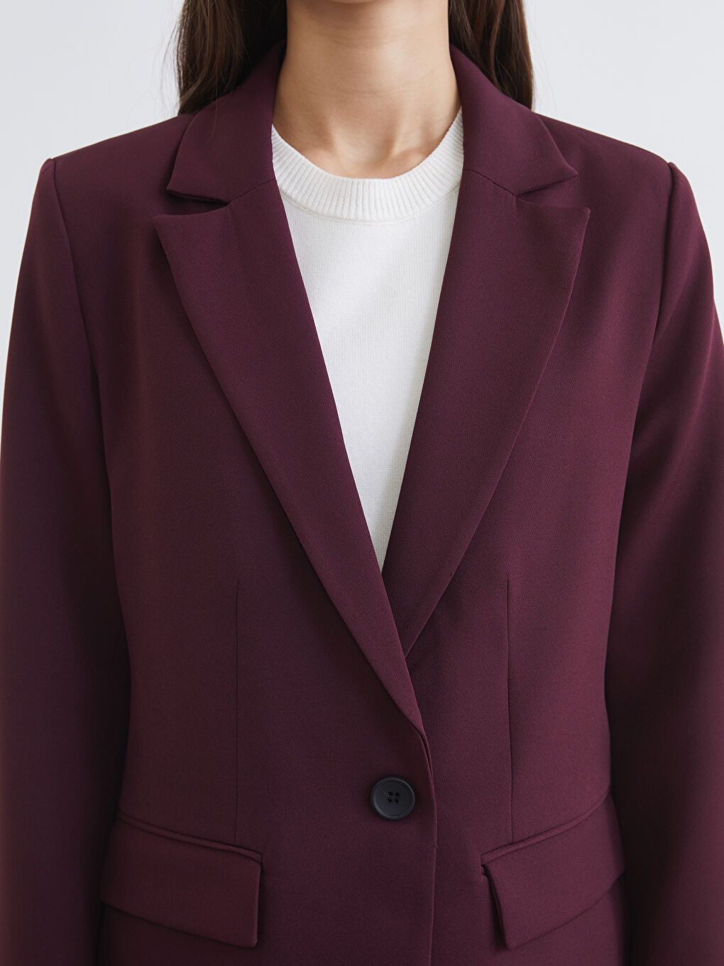 Crepe Women's Blazer Jacket-6