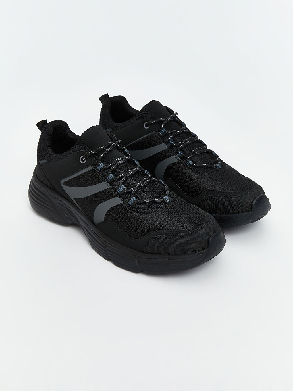 Siyah Bağcıklı Erkek Trekking Spor Ayakkabı