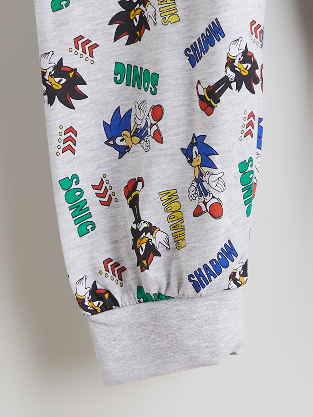 Mavi Bisiklet Yaka Sonic Baskılı Erkek Çocuk Pijama Takımı-5