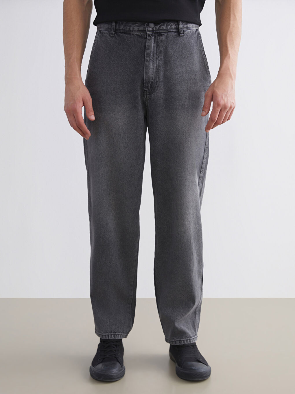 Antrasit 800 Balloon Fit Erkek Jean Pantolon-1