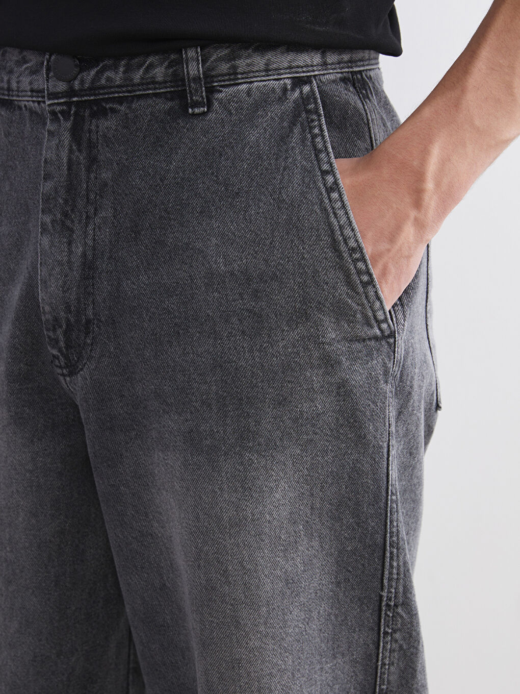 Antrasit 800 Balloon Fit Erkek Jean Pantolon-2