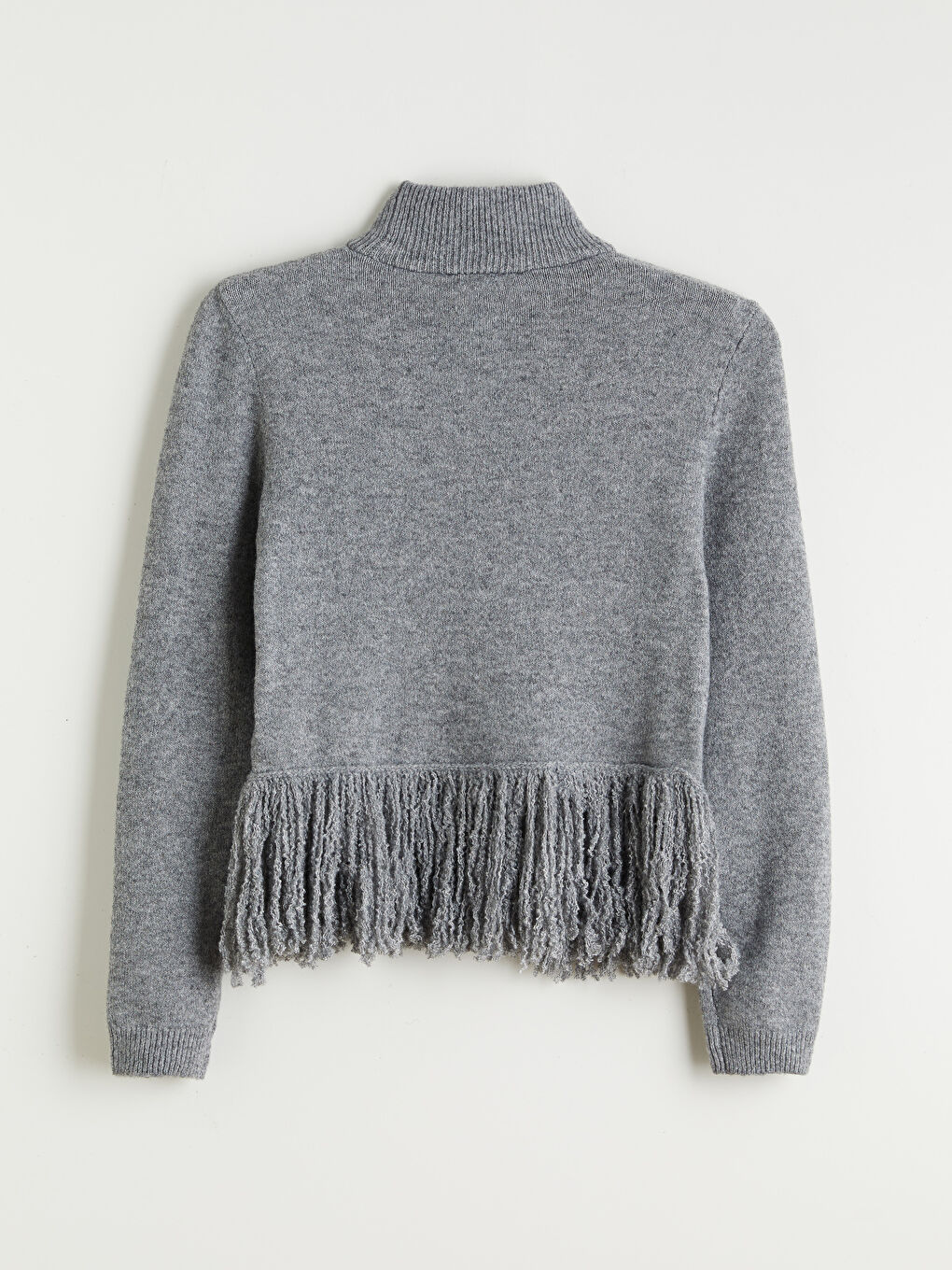 كنزة صوفية انثراسايت / رمادي داكن امرأة-5