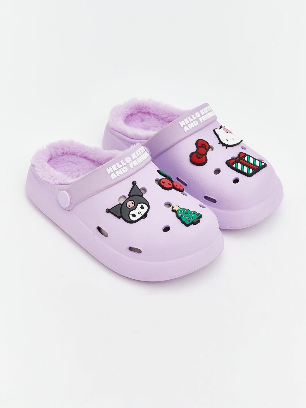 Lila Kuromi baskılı Kız Bebek Ev Terliği