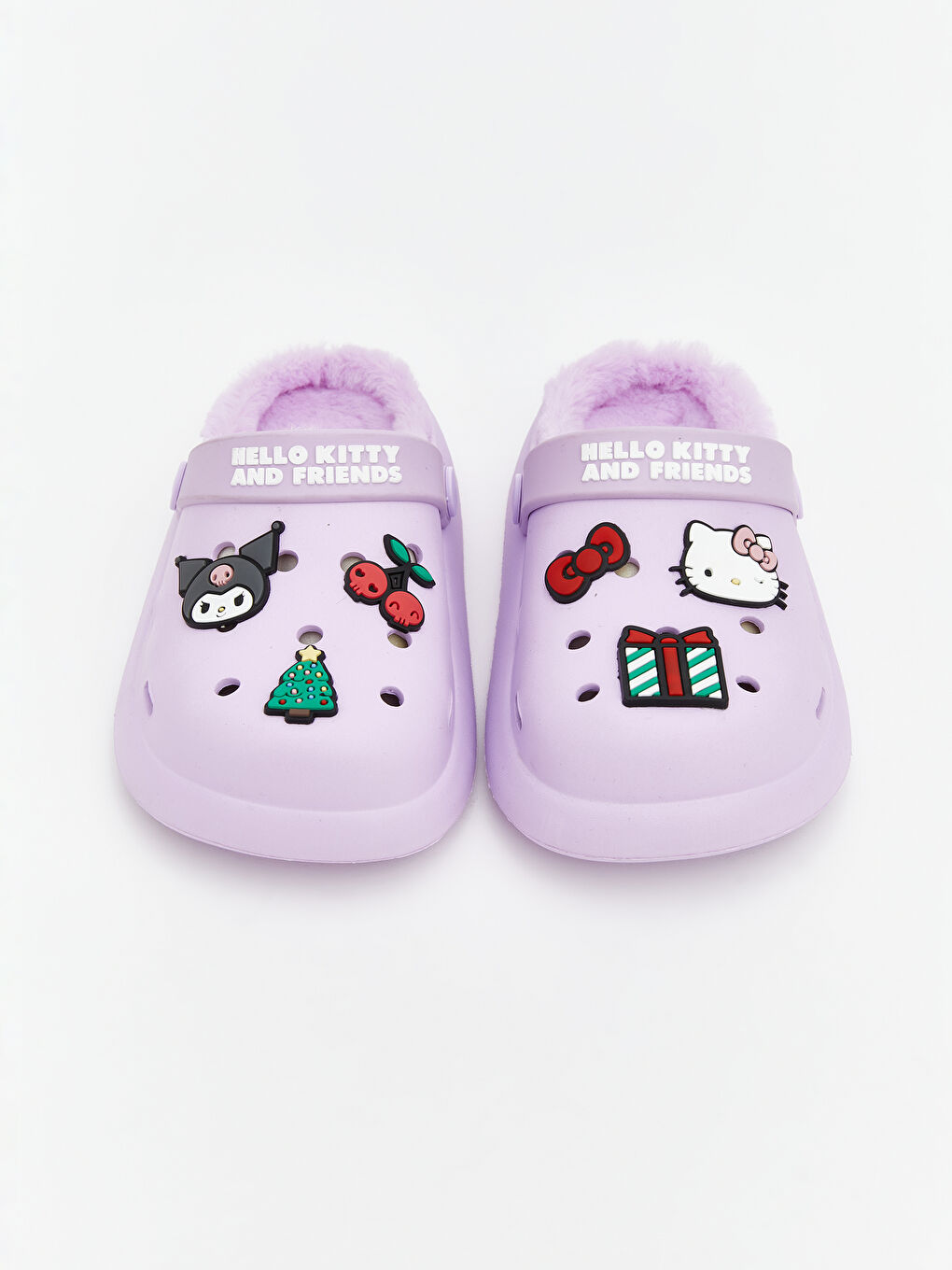 Lila Kuromi baskılı Kız Bebek Ev Terliği-2