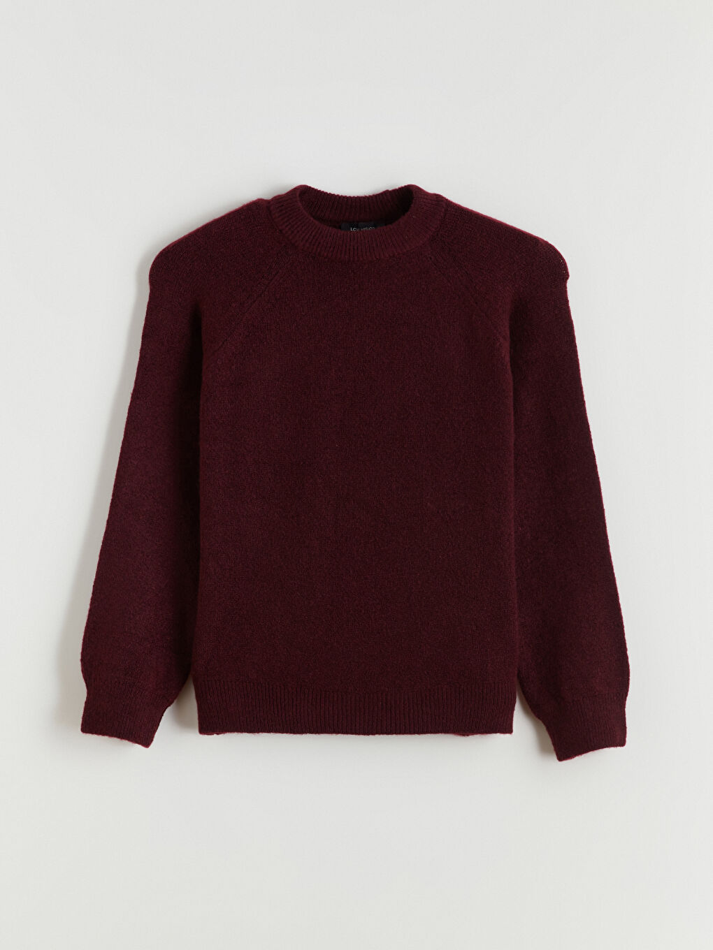 Bordo Bisiklet Yaka Kadın Triko Kazak-4