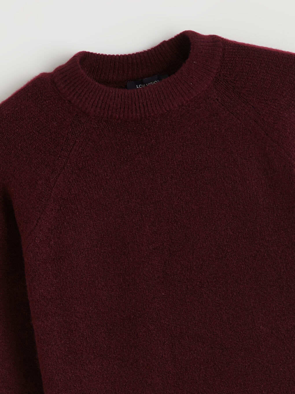 Bordo Bisiklet Yaka Kadın Triko Kazak-5