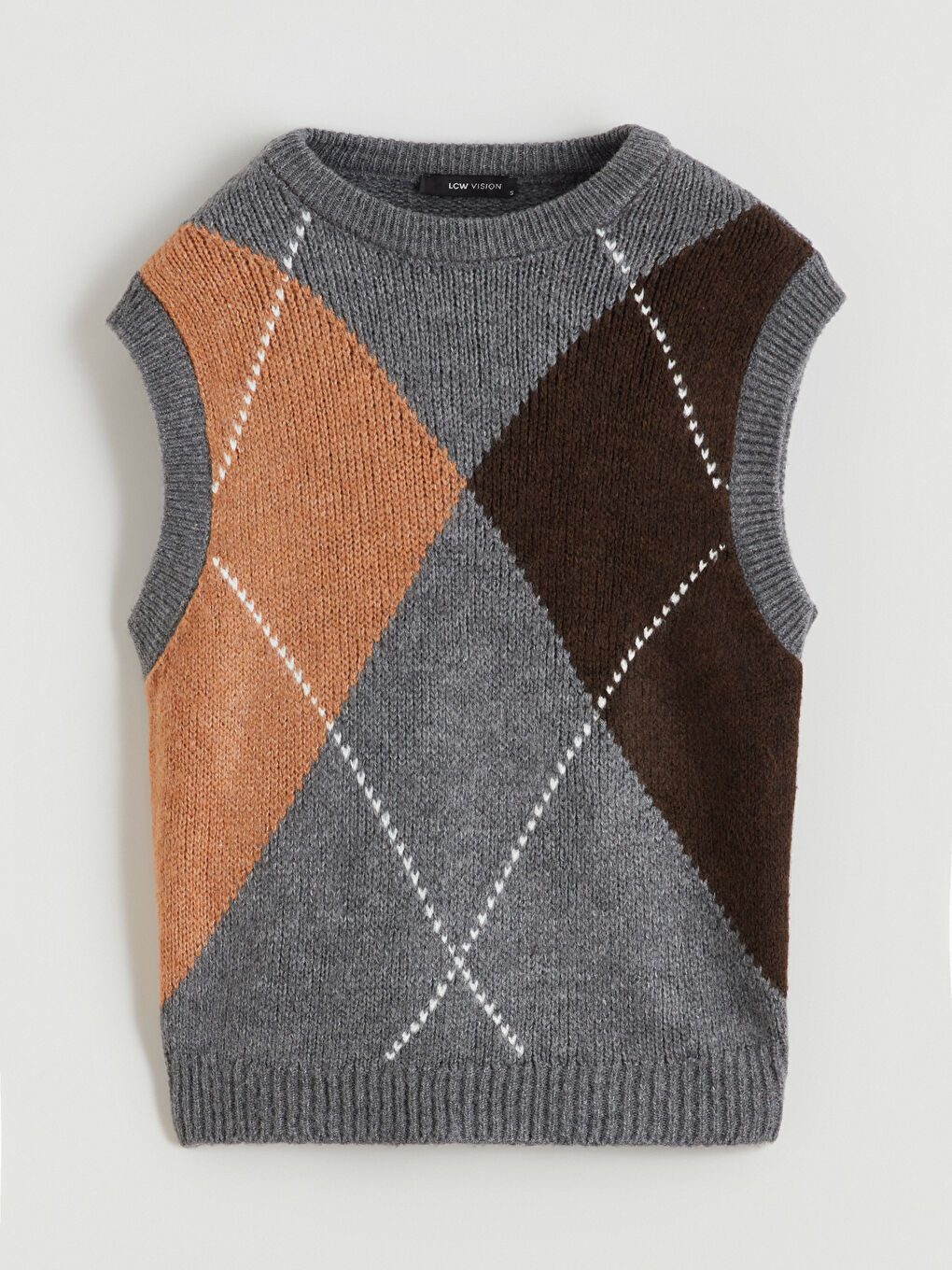 Woman GREY Sweater Vest-4