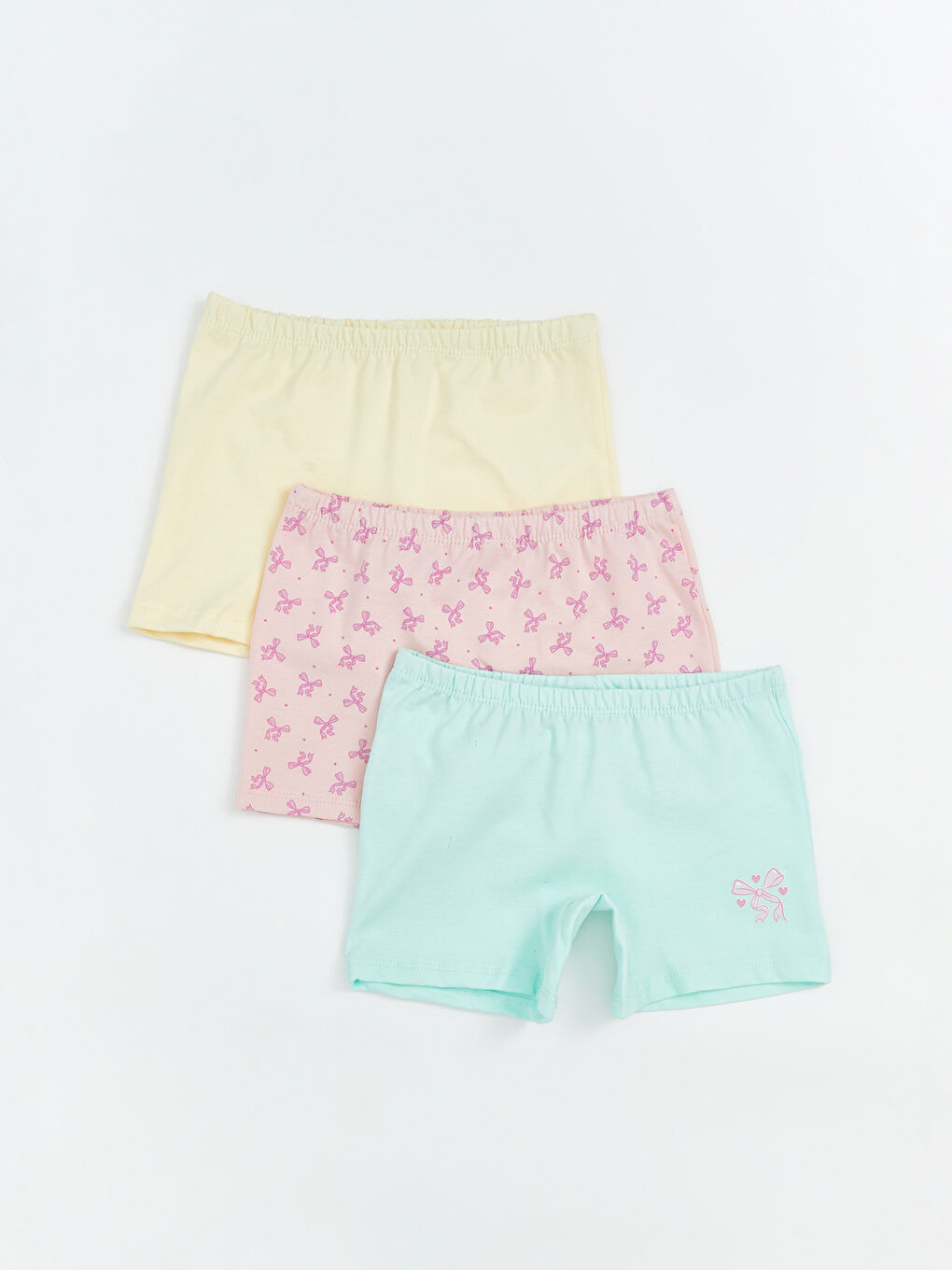 Pembe Baskılı Kız Çocuk Boxer 3'lü