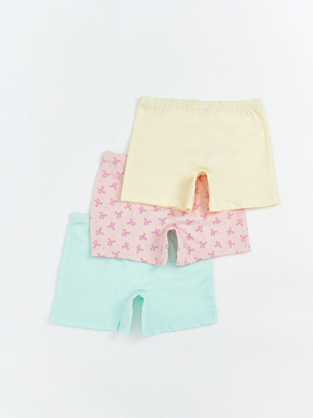 Pembe Baskılı Kız Çocuk Boxer 3'lü-1