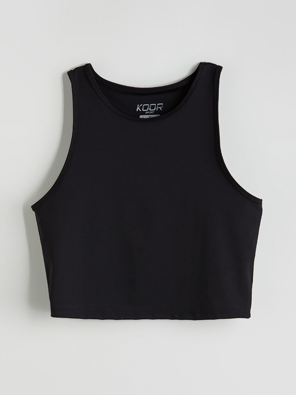 Siyah Bisiklet Yaka Kadın Sporcu Atleti-4